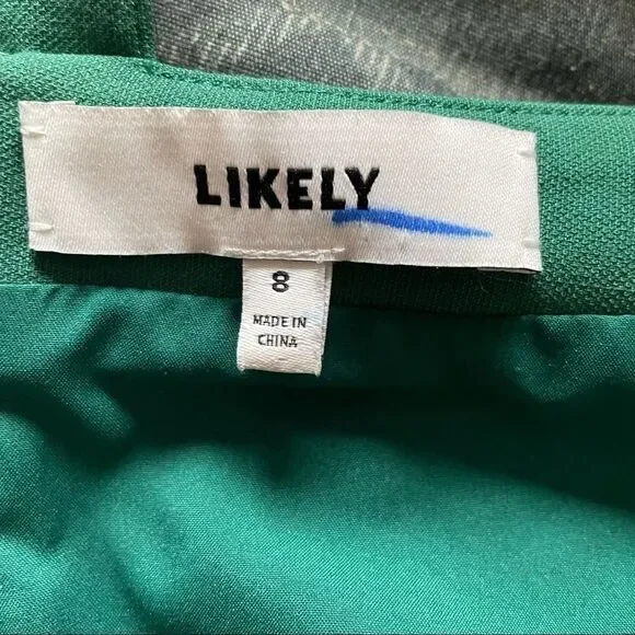 Likely Bridgeport Bodycon Dress Sleeveless Green 8 - Picture 8 of 10